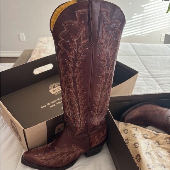 JRC & sons Women's Brown Heeled Boots